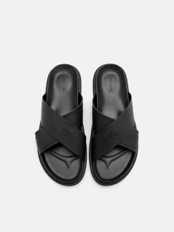 Cross Sandals - Black