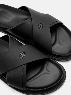 Cross Sandals - Black