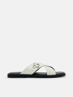 Cross Sandals - Chalk