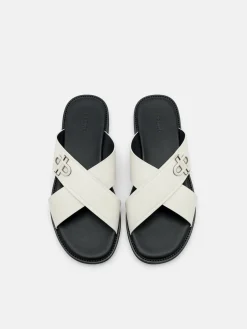 Cross Sandals - Chalk