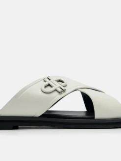 Cross Sandals - Chalk