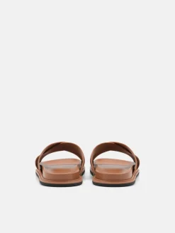 Cross Sandals - Cognac