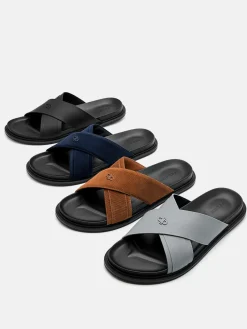 Cross Sandals - Navy