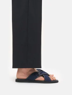 Cross Sandals - Navy Denim
