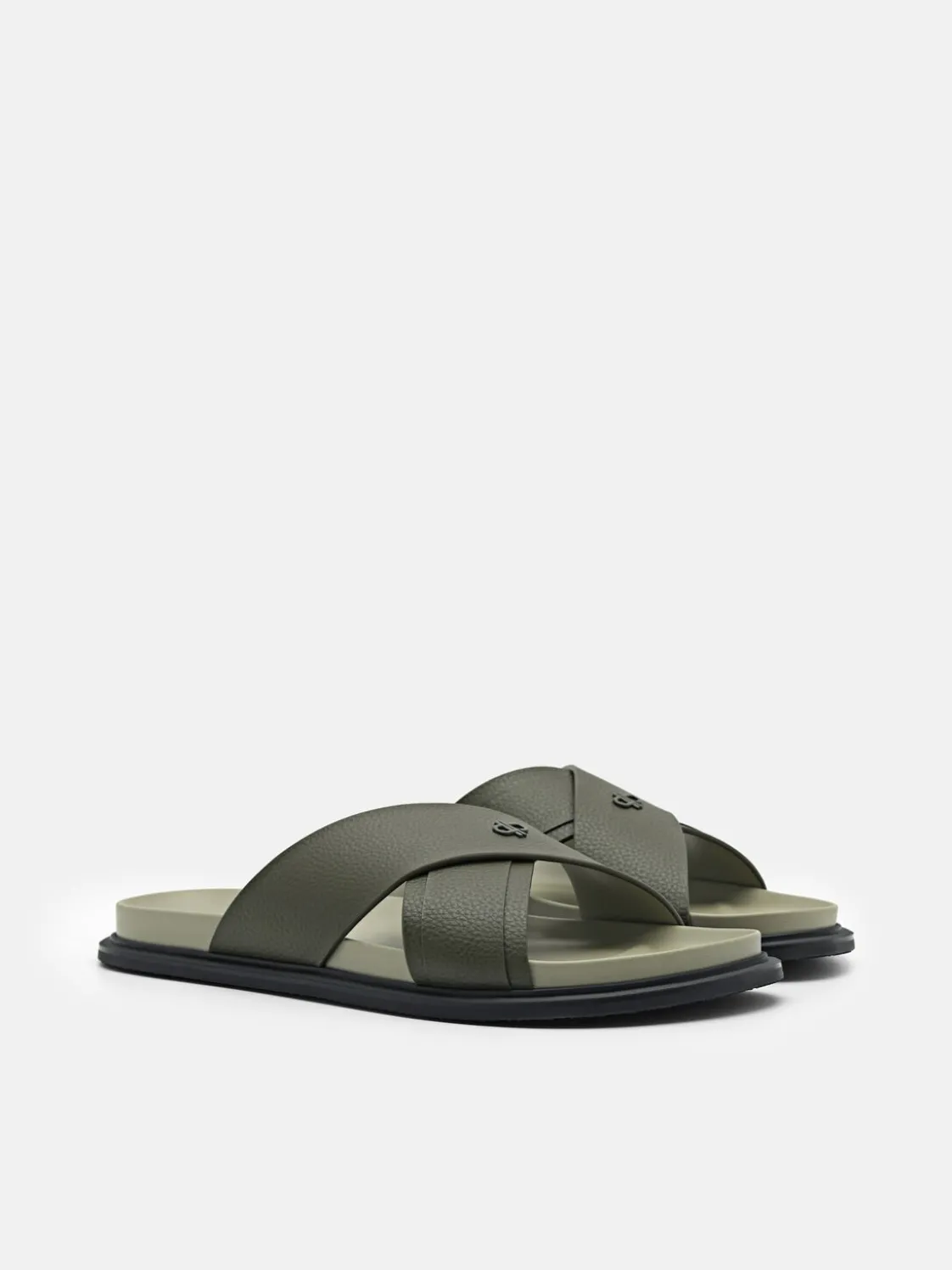 Cross Sandals - Olive