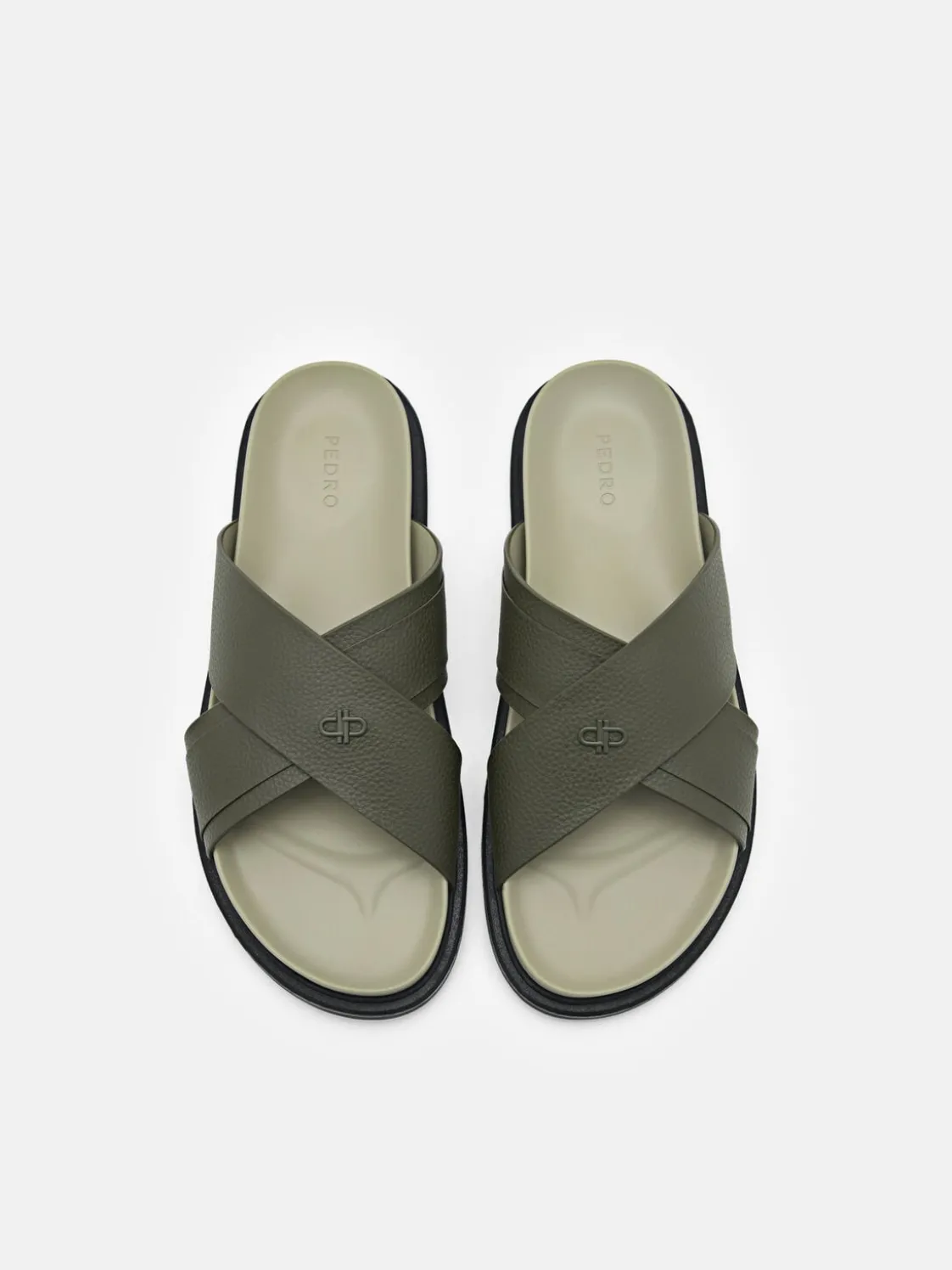 Cross Sandals - Olive