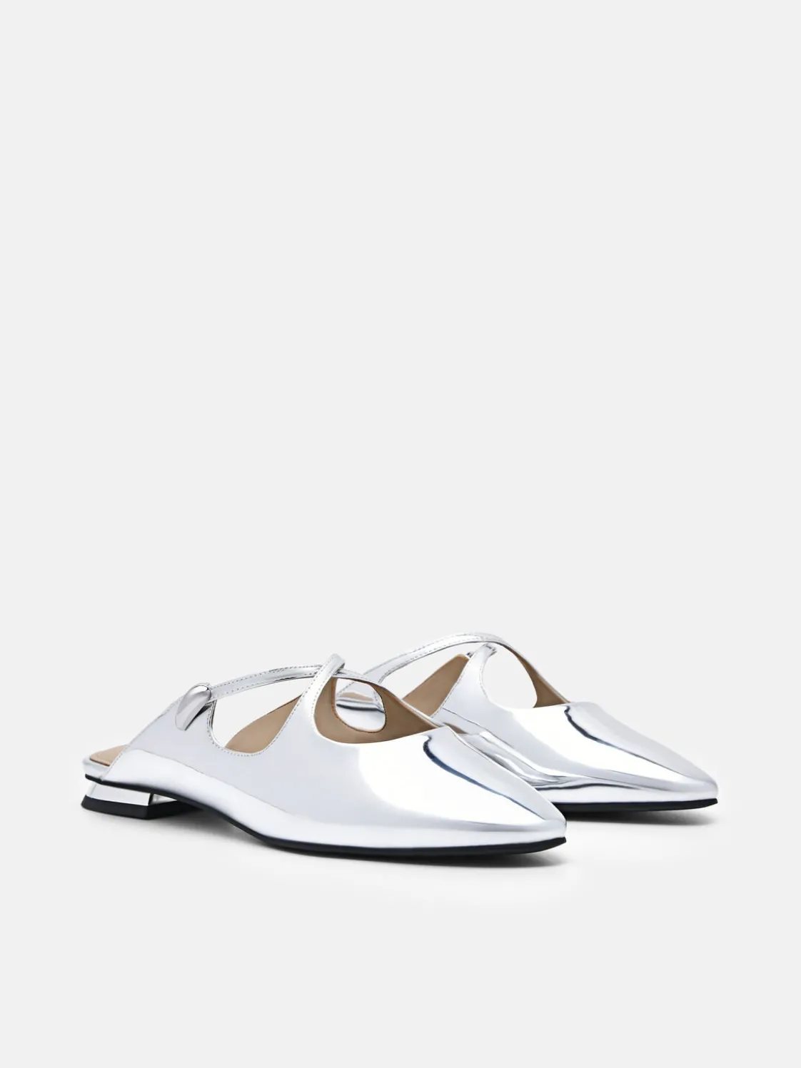 Crossover Mules - Silver