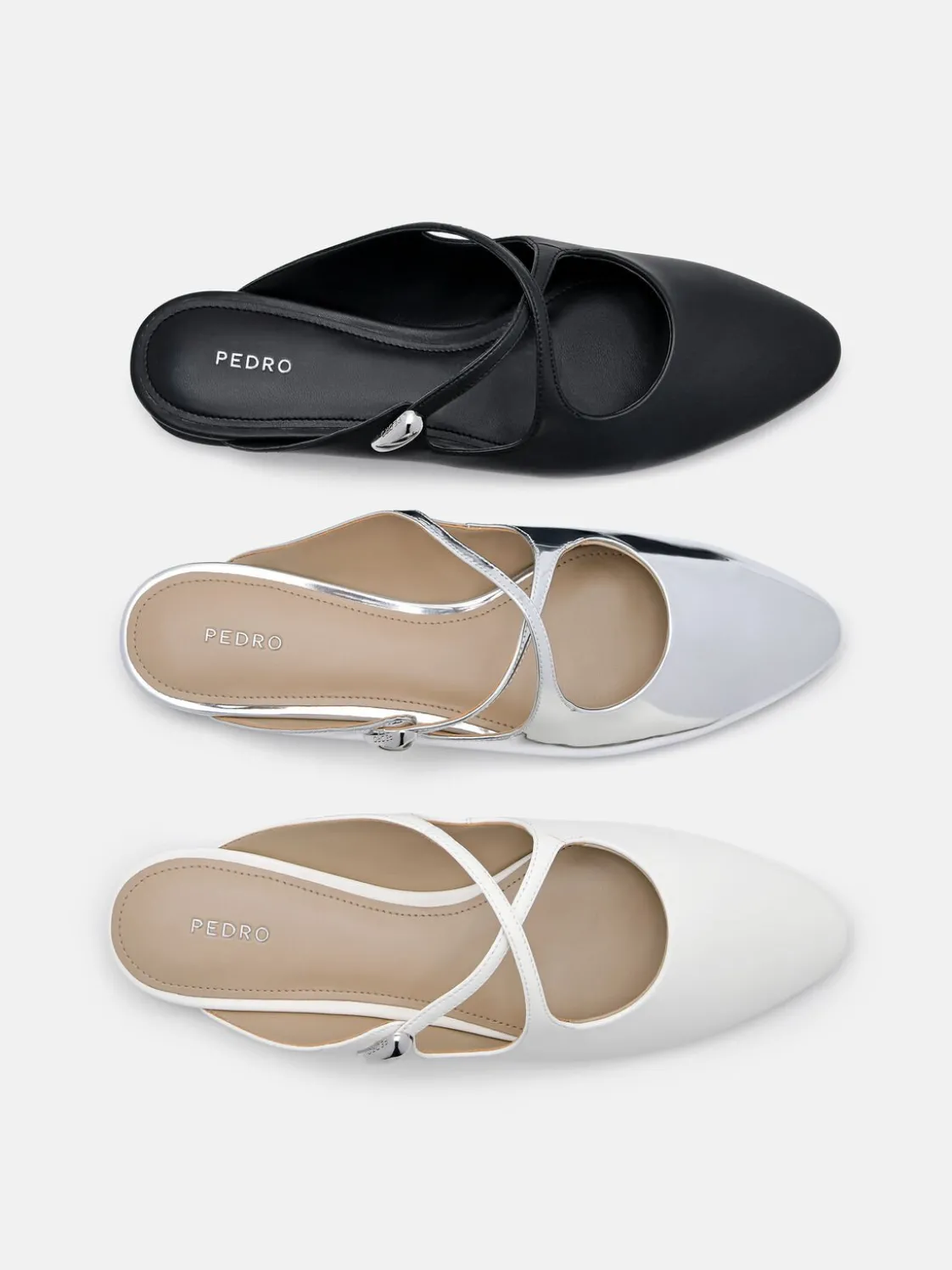 Crossover Mules - Silver