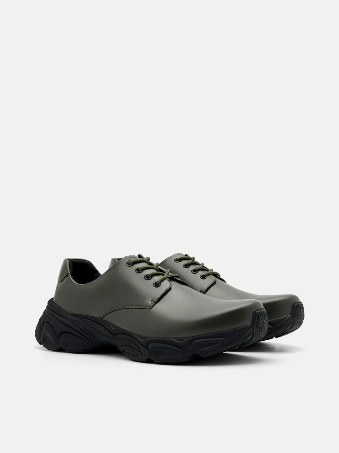 Cyclone Derby Shoes - Military Green