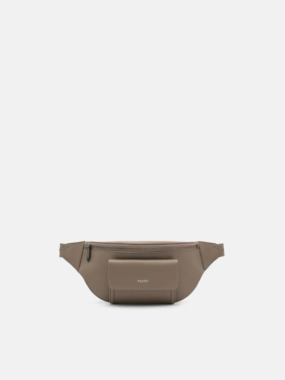 Cyrus Leather Belt Bag - Dark Taupe