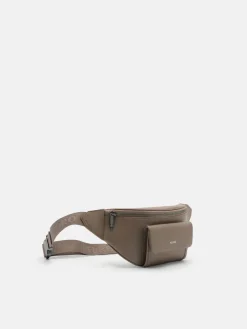 Cyrus Leather Belt Bag - Dark Taupe