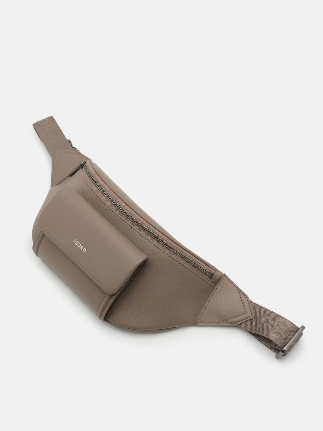 Cyrus Leather Belt Bag - Dark Taupe