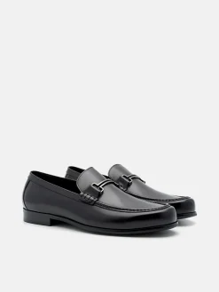 Dale Leather Horsebit Loafers - Black