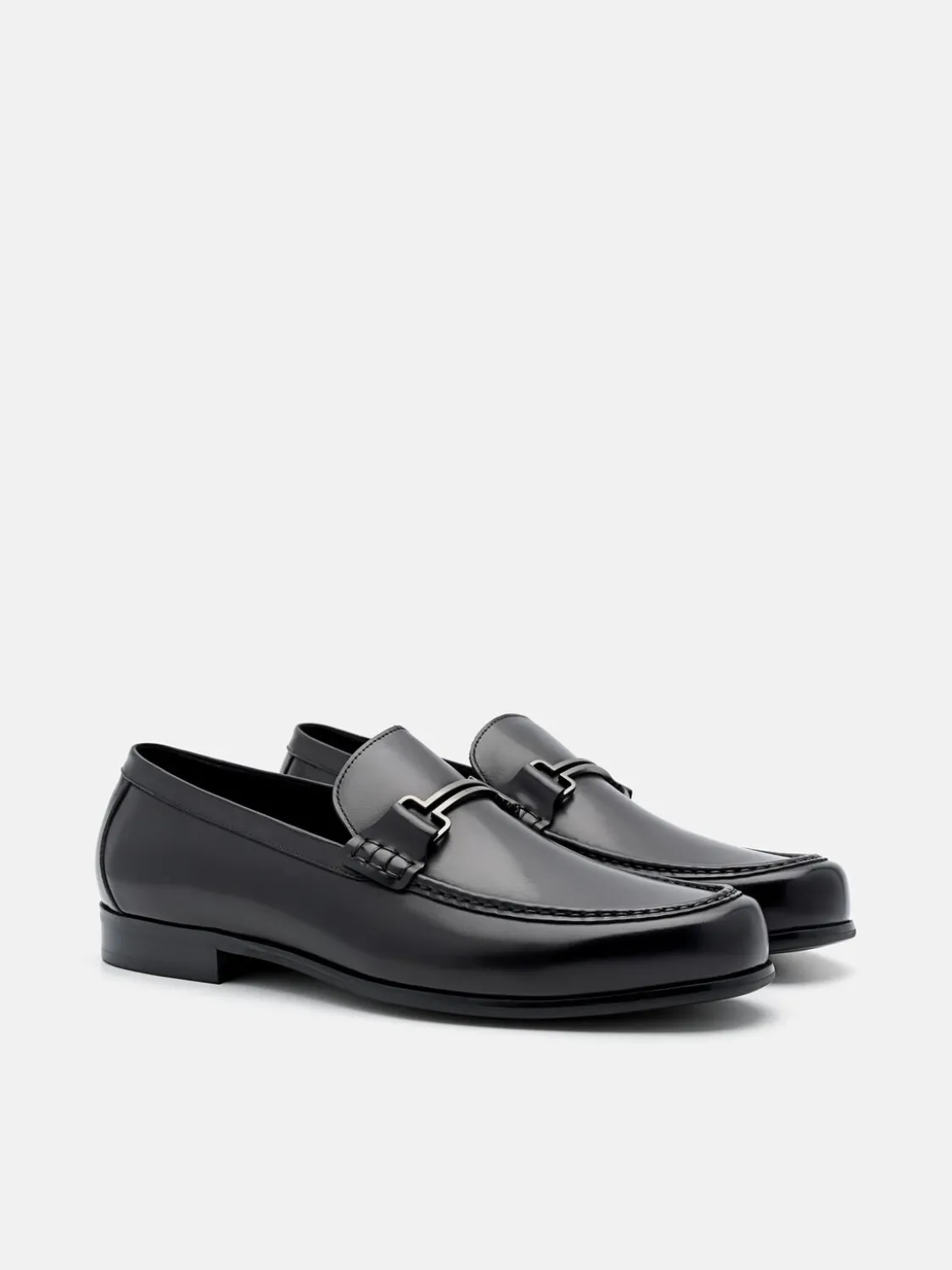 Dale Leather Horsebit Loafers - Black