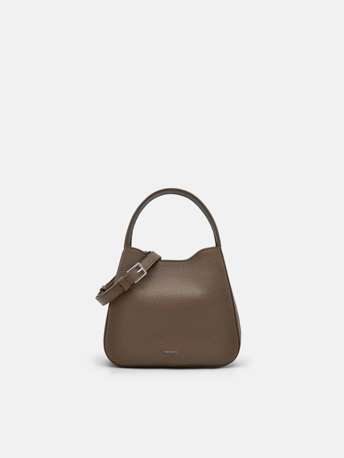 Dana Leather Bucket Bag - Dark Taupe