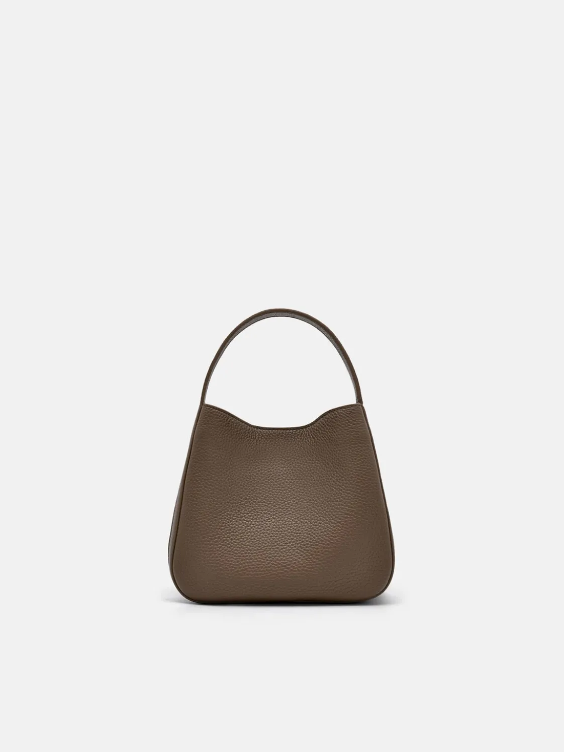 Dana Leather Bucket Bag - Dark Taupe
