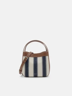 Dana Leather Bucket Bag - Multi Fabric