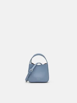 Dana Leather Pouch - Slate Blue