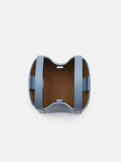 Dana Leather Pouch - Slate Blue