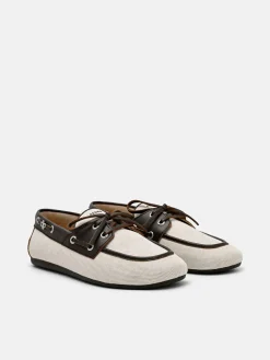 Dee Canvas Boat Shoes - Brown Canvas