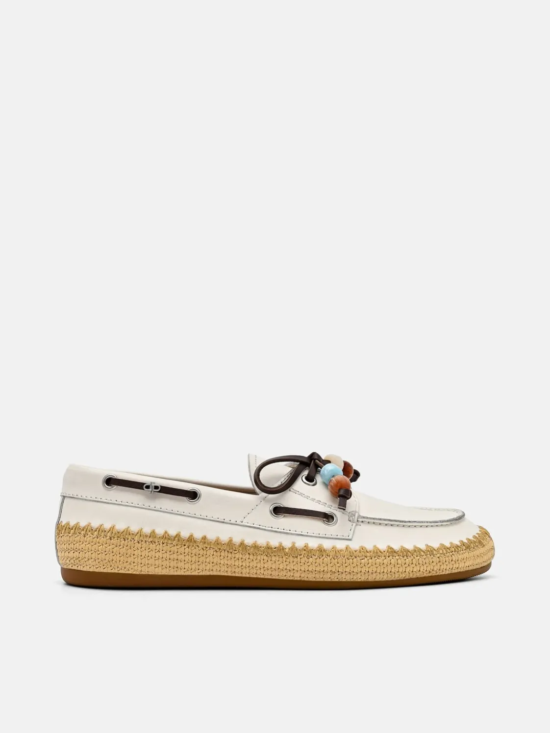 Dee Leather Boat Shoes - Chalk
