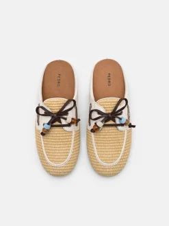 Dee Raffia Mules - Natural Raffia