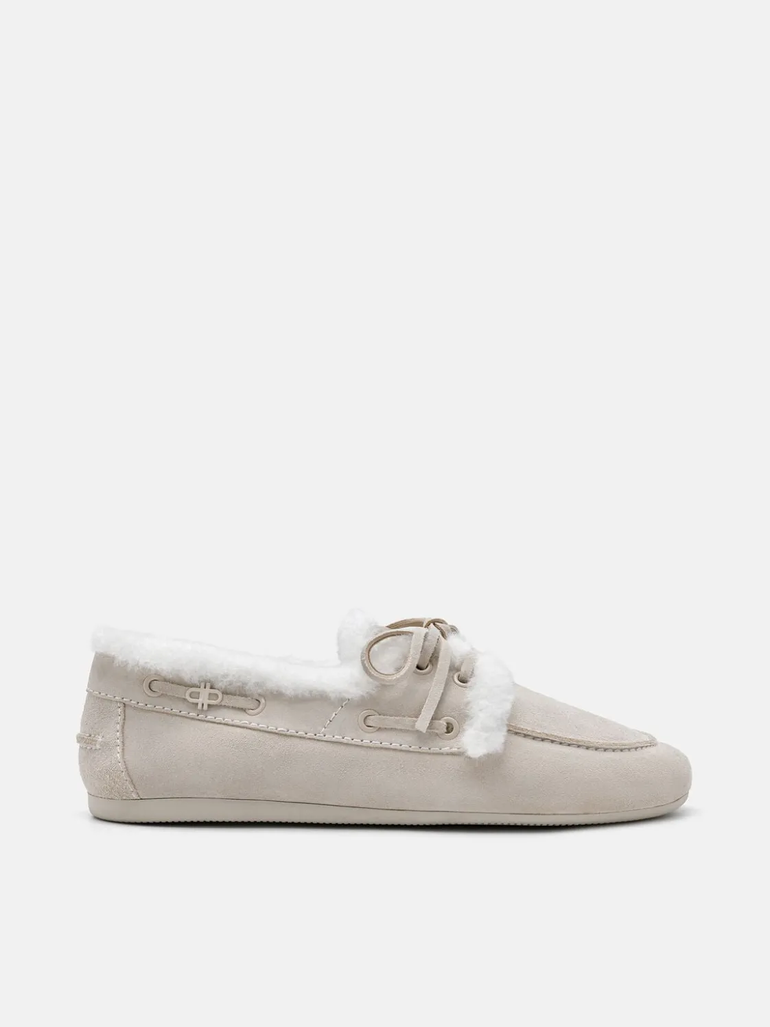 Dee Suede Boat Shoes - Chalk