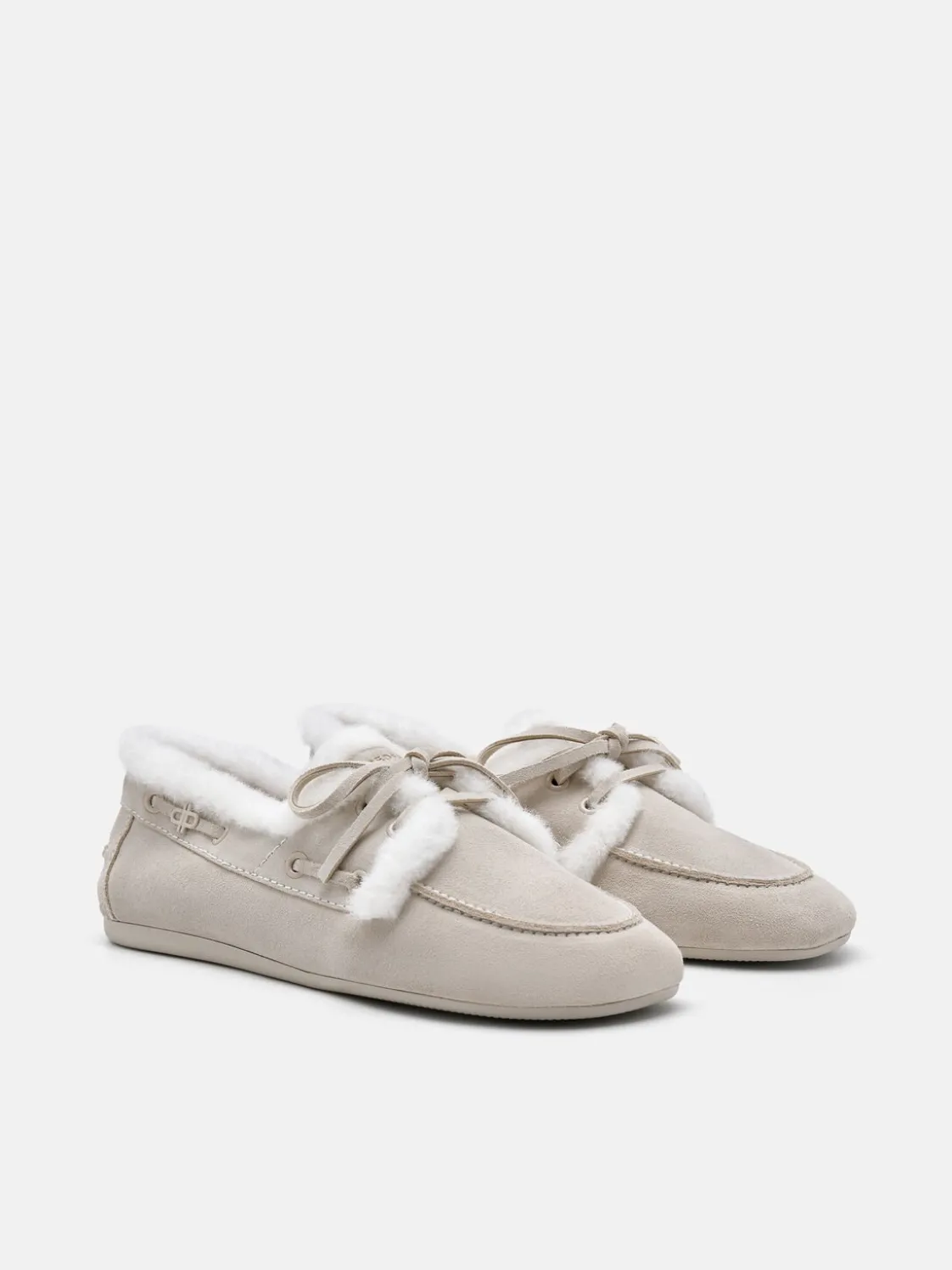 Dee Suede Boat Shoes - Chalk