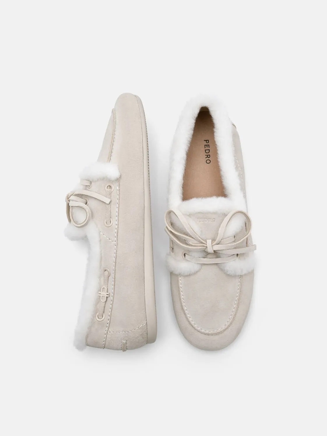Dee Suede Boat Shoes - Chalk