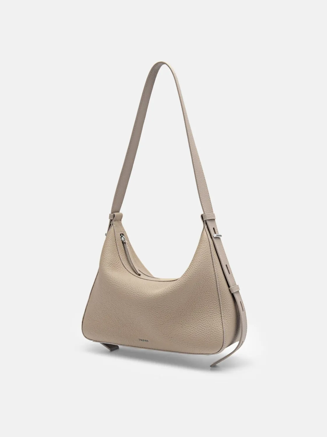 Demi Leather Shoulder Bag - Taupe