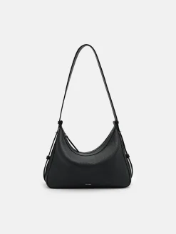 Demi Leather Shoulder Bag - Black