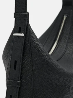 Demi Leather Shoulder Bag - Black