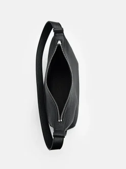 Demi Leather Shoulder Bag - Black
