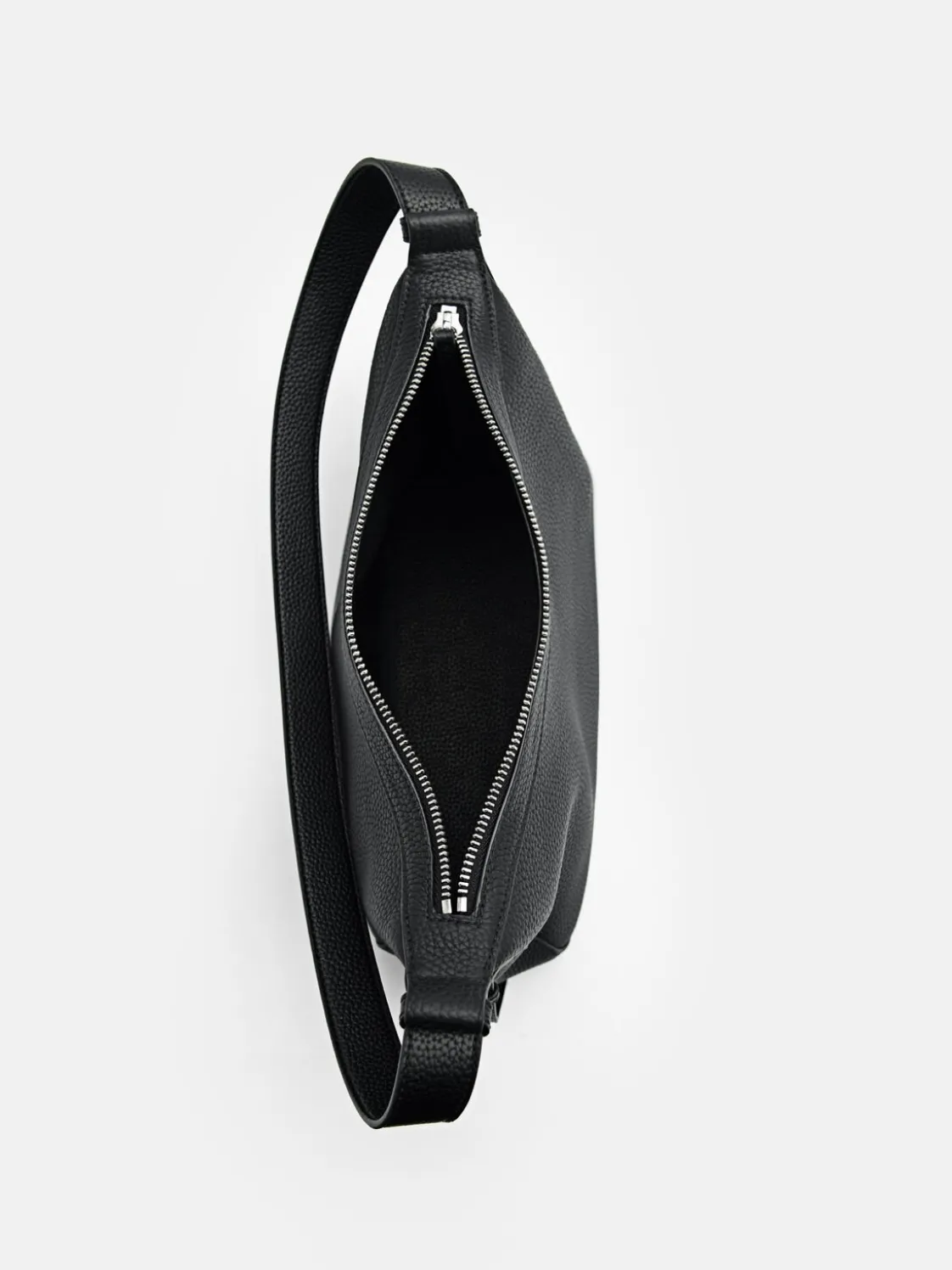 Demi Leather Shoulder Bag - Black