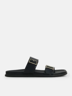 Double Band Sliders - Black