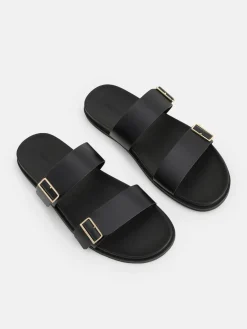 Double Band Sliders - Black