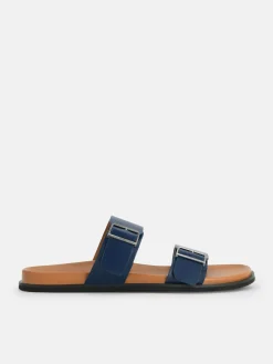 Double Band Sliders - Navy