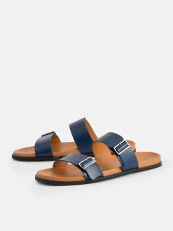 Double Band Sliders - Navy