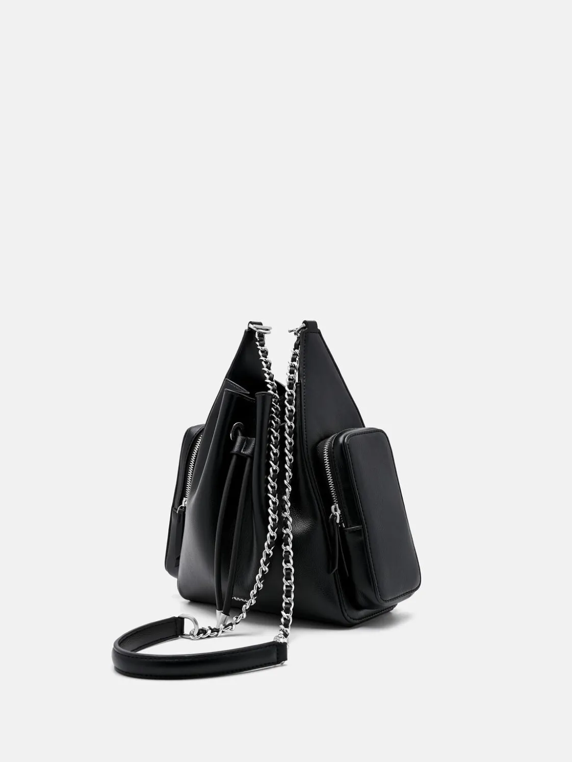 Drawstring Bucket Bag - Black