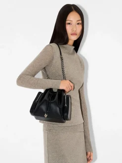 Drawstring Bucket Bag - Black