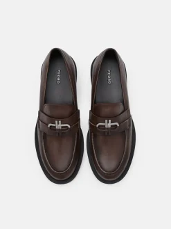 Duet Leather Loafers - Dark Brown