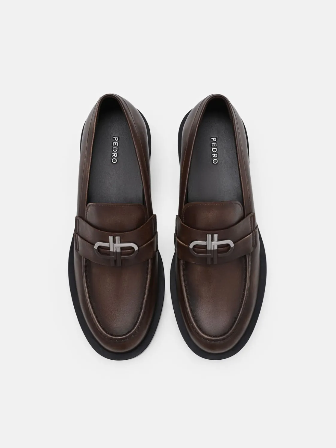 Duet Leather Loafers - Dark Brown