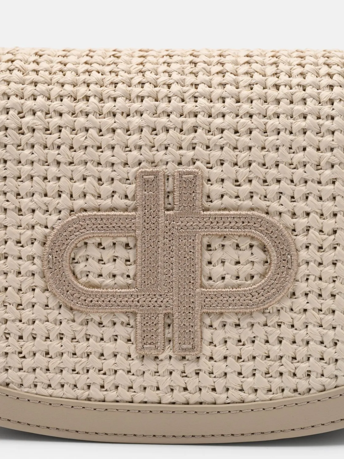 Duet Raffia Shoulder Bag - Chalk Raffia