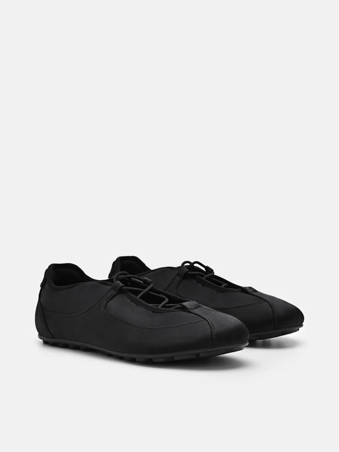 Eclipse Satin Sneakers - Black