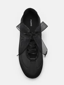 Eclipse Satin Sneakers - Black