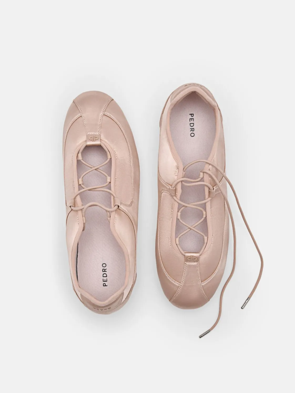 Eclipse Satin Sneakers - Nude