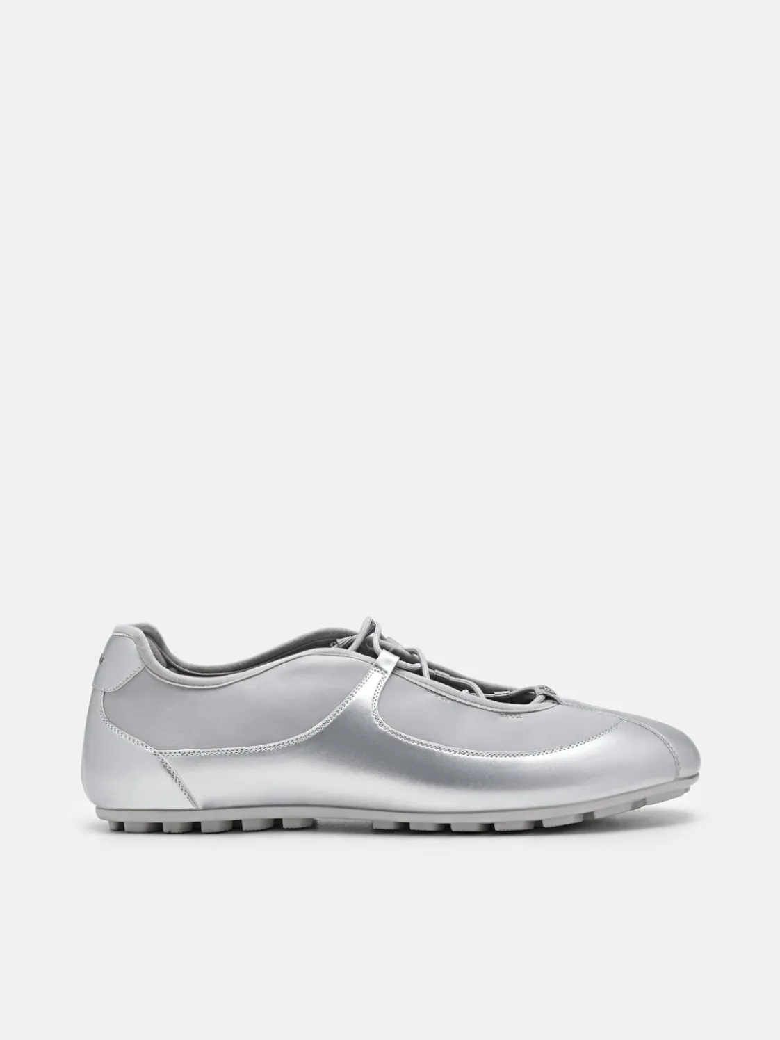 Eclipse Satin Sneakers - Silver
