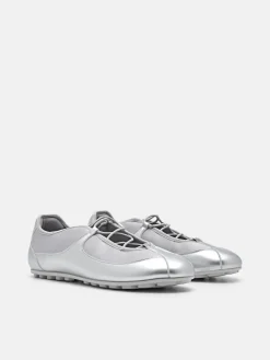 Eclipse Satin Sneakers - Silver