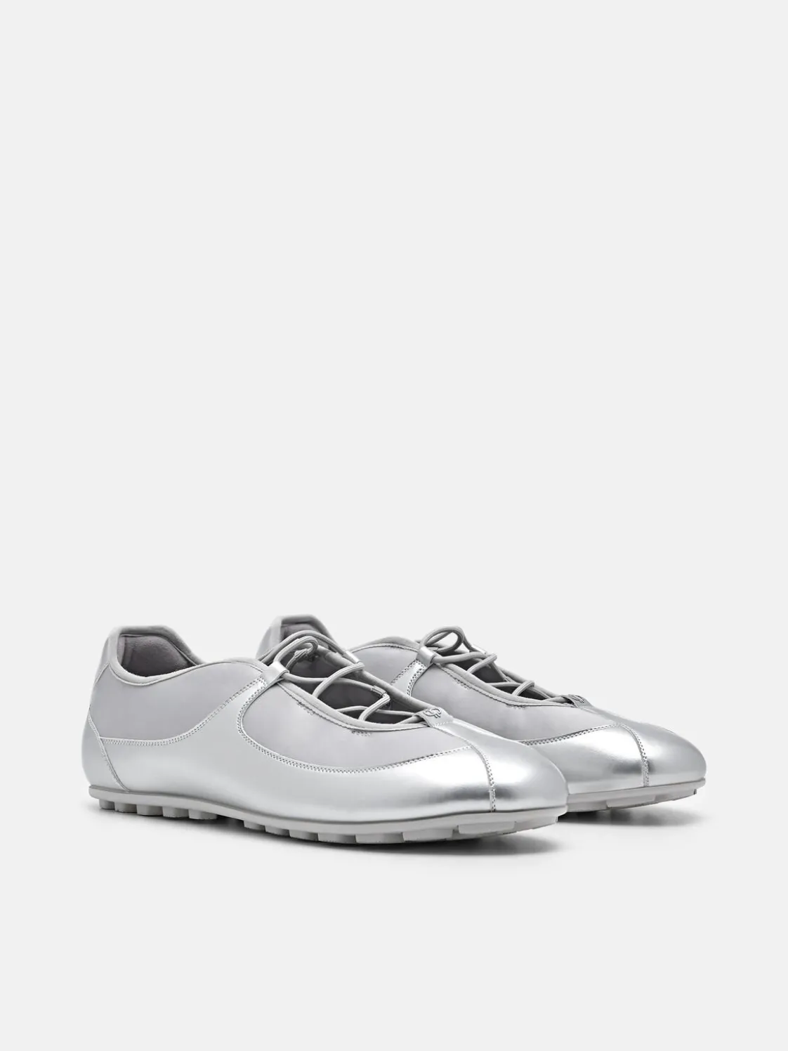 Eclipse Satin Sneakers - Silver