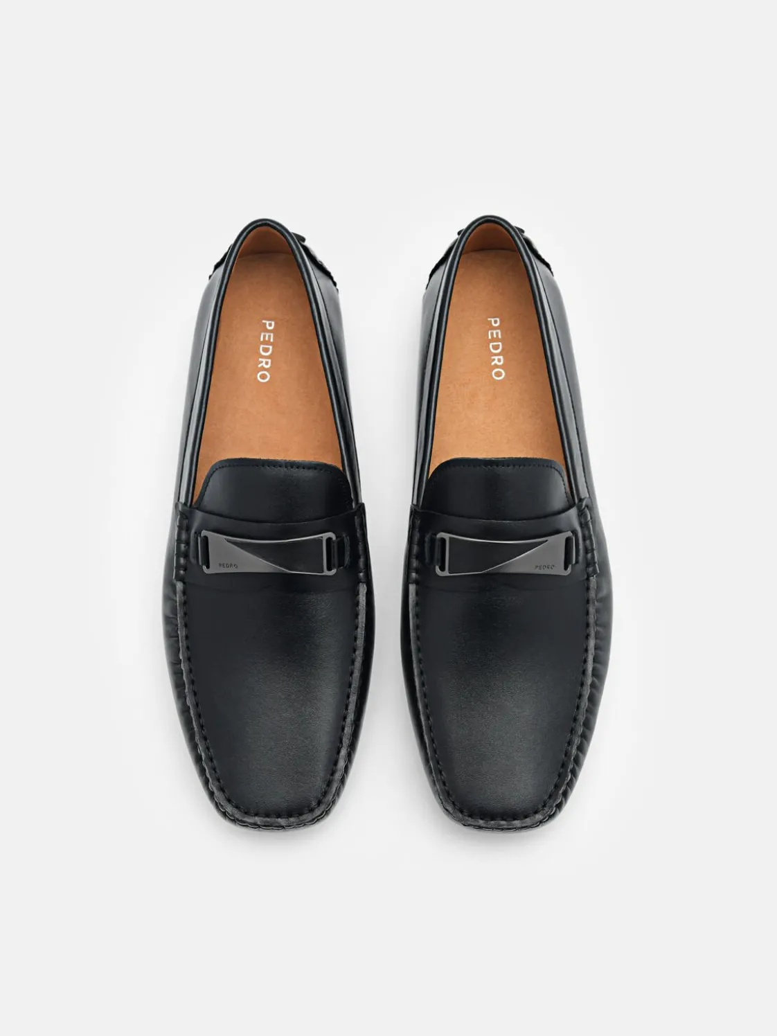 Edge Leather Driving Shoes - Black